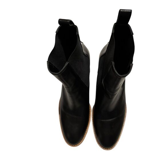 Jenni Kayne Frankie Elegant Black Leather Chelsea Ankle Luxury Boots 7 - Picture 6 of 11
